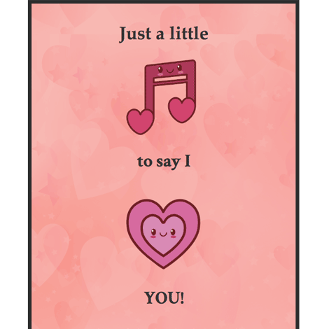Valentine's Day Love Note Emoji eCard